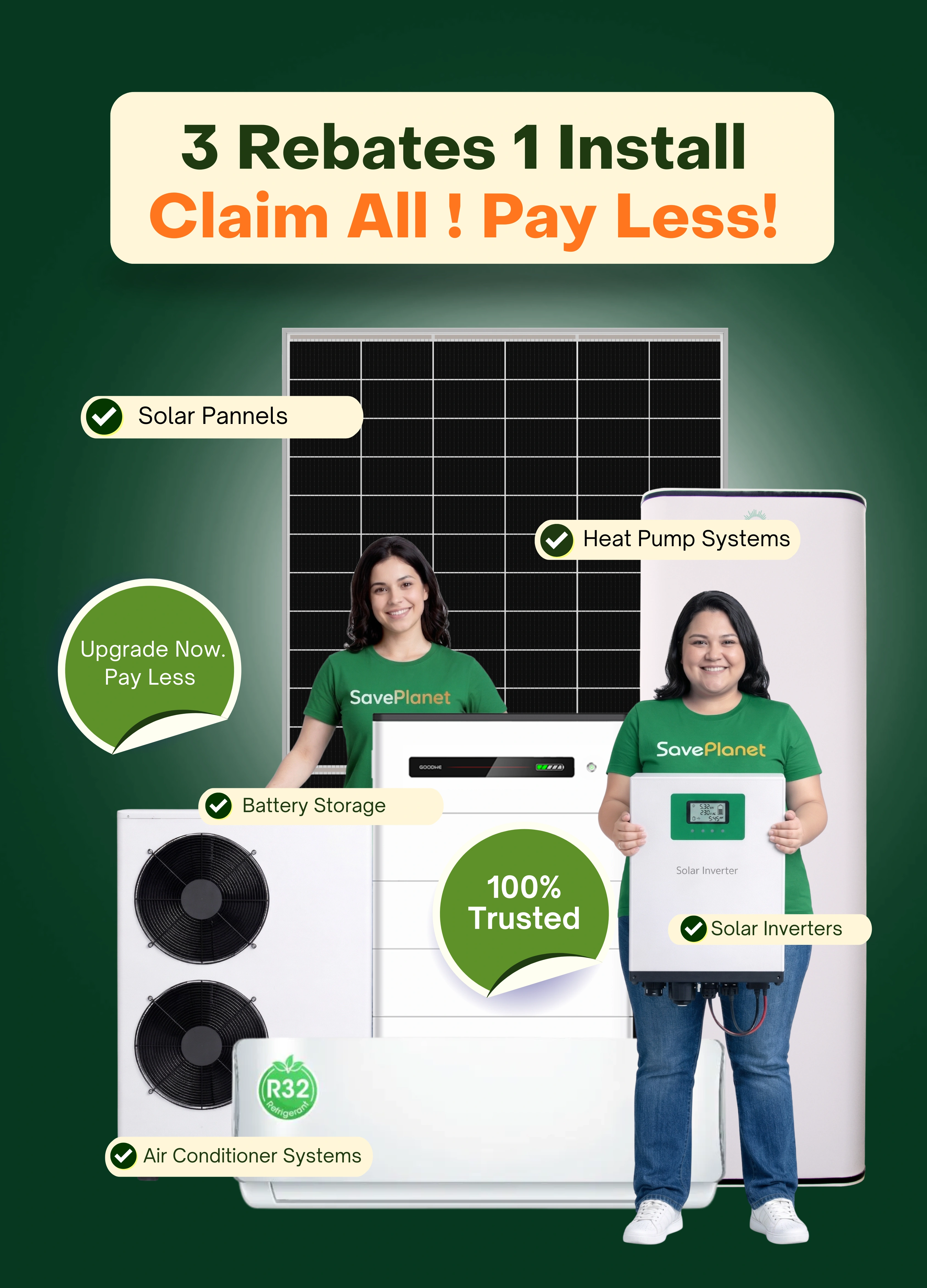 Government Rebates - VEU, STC & Solar Victoria | SavePlanet